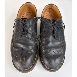 Doc Martens Vintage Made In England 3989 Black Wing TIp Brogues Size 7 US 5 UK